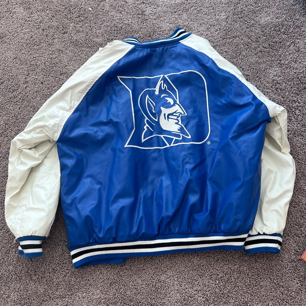 Duke Blue and White Varsity Jacket